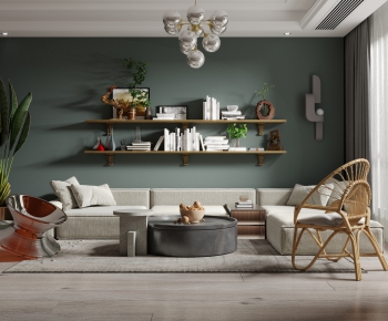 Modern Nordic Style A Living Room-ID:339787969