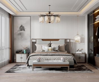 New Chinese Style Bedroom-ID:694094906
