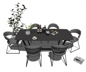 Modern Dining Table And Chairs-ID:704680921