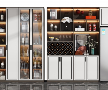 New Chinese Style Wine Cabinet-ID:254679925