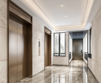 Modern Office Elevator Hall-ID:380646941