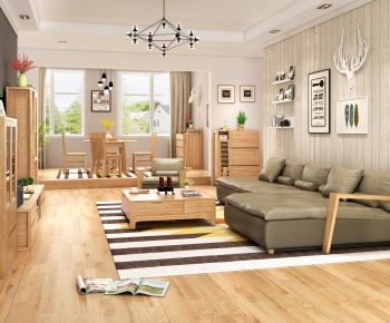 Nordic Style A Living Room-ID:917420447