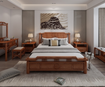 New Chinese Style Bedroom-ID:851545101