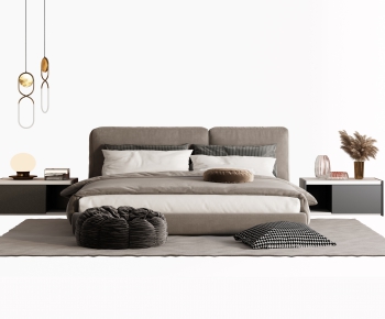Nordic Style Double Bed-ID:177300084