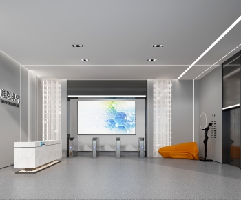 Modern Office Reception Desk-ID:730112087