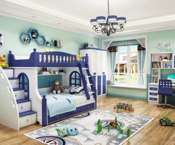 Mediterranean Style Children's Room-ID:838546048