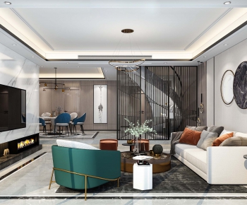 Modern A Living Room-ID:966787105