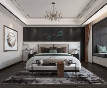 New Chinese Style Bedroom-ID:964955095