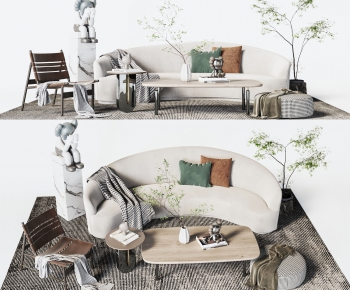 Modern Wabi-sabi Style Sofa Combination-ID:195415978