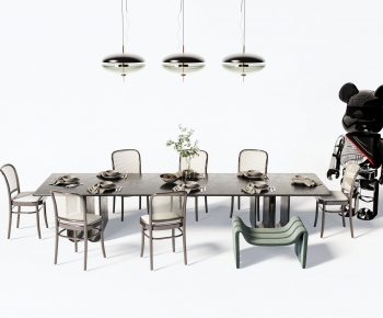 Wabi-sabi Style Dining Table And Chairs-ID:153919942
