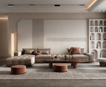 Wabi-sabi Style A Living Room-ID:852303983