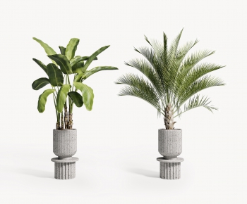 Modern Potted Green Plant-ID:391017911