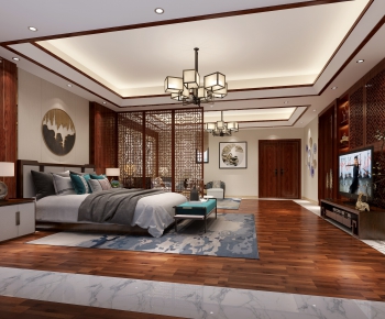 New Chinese Style Bedroom-ID:588426115