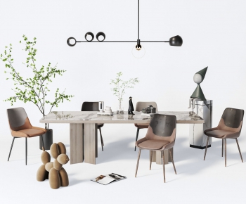 Wabi-sabi Style Dining Table And Chairs-ID:321161993
