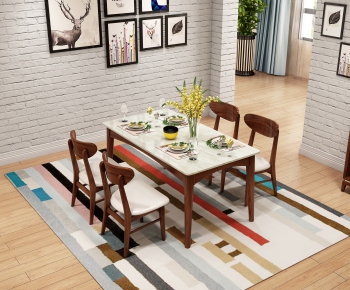 Nordic Style Dining Table And Chairs-ID:372320895