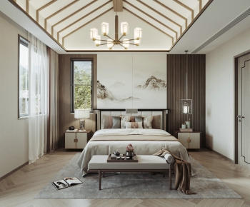 New Chinese Style Bedroom-ID:894718896