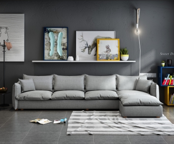 Nordic Style Multi Person Sofa-ID:393034931