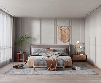 Wabi-sabi Style Bedroom-ID:822554116