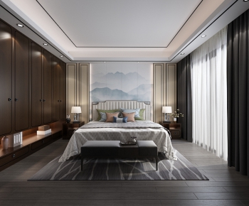 New Chinese Style Bedroom-ID:764746909