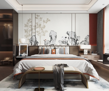 New Chinese Style Bedroom-ID:382567884