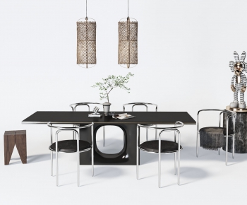 Wabi-sabi Style Dining Table And Chairs-ID:810728075