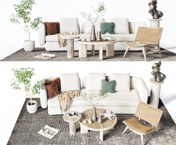 Modern Wabi-sabi Style Sofa Combination-ID:163564925