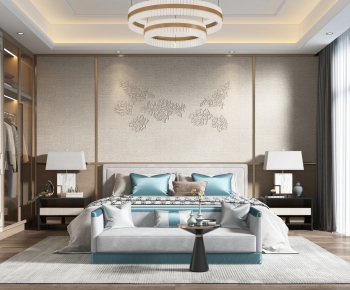 New Chinese Style Bedroom-ID:673329112