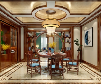 New Chinese Style Dining Room-ID:589442975