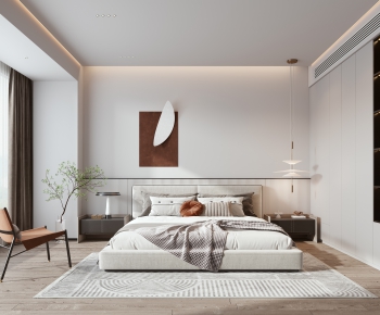 Modern Wabi-sabi Style Bedroom-ID:645132063