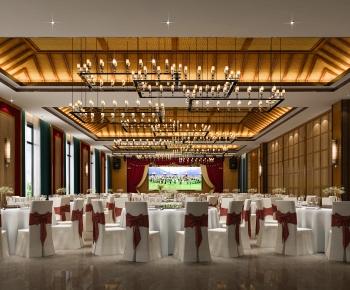 New Chinese Style Banquet Hall-ID:898165946