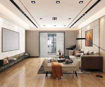 Modern A Living Room-ID:645320899