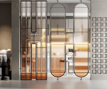 Modern Glass Screen Partition-ID:673408993