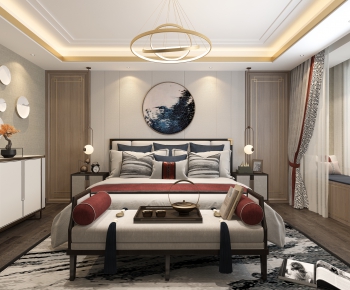 New Chinese Style Bedroom-ID:857091908