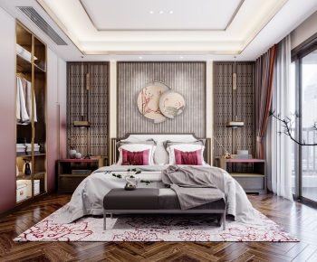 New Chinese Style Bedroom-ID:337912087