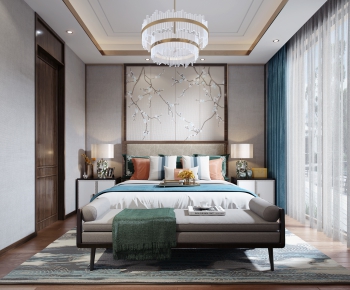 New Chinese Style Bedroom-ID:715775979