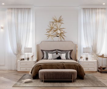 Simple European Style Bedroom-ID:388607032