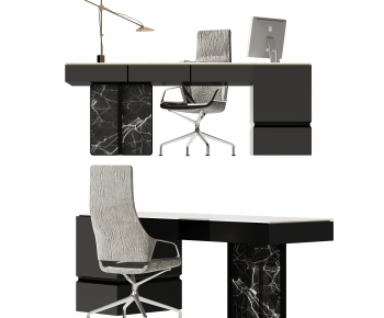 Modern Computer Desk And Chair-ID:471632003