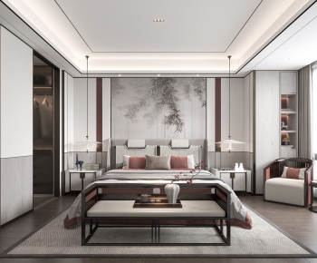 New Chinese Style Bedroom-ID:453529462