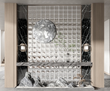 New Chinese Style Glass Screen Partition-ID:491250045