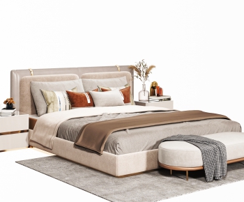 Modern Double Bed-ID:145108949