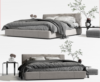 Modern Double Bed-ID:501785046