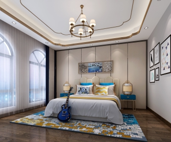 New Chinese Style Bedroom-ID:667681931