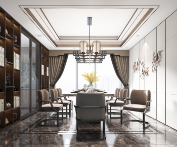 New Chinese Style Dining Room-ID:604986919