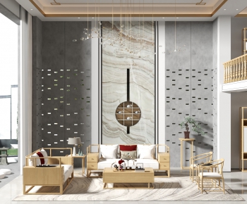 New Chinese Style A Living Room-ID:282911063