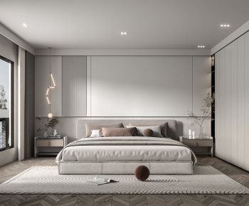 Modern Wabi-sabi Style Bedroom-ID:598407032