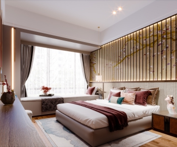 New Chinese Style Bedroom-ID:121402033