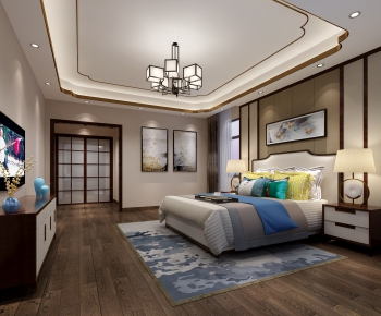New Chinese Style Bedroom-ID:418328056