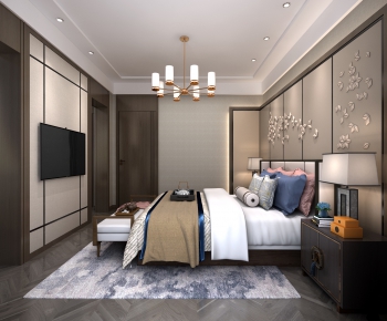 New Chinese Style Bedroom-ID:794296989