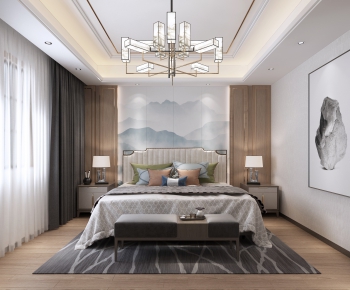 New Chinese Style Bedroom-ID:683439023