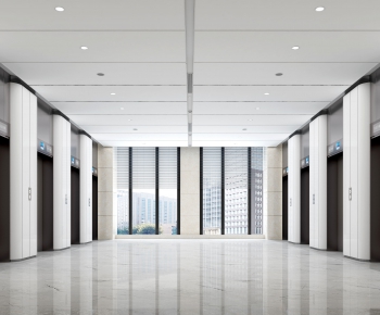Modern Office Elevator Hall-ID:419260038
